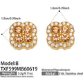 Style B Champagne Zircon Gold Earrings (TXF599) / Default