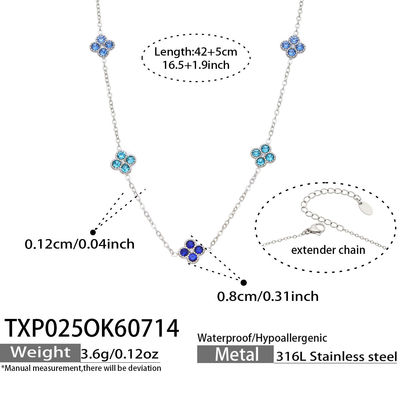 316L Stainless Steel 18K PVD Gold Clover Zircon Necklace and Bracelet Collection made with 316L stainless steel and 18K PVD gold finish for wholesale jewelry buyers - image 35