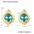 Earrings / Gold Lake Blue CZ