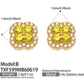 Style B Yellow Zircon Gold Earrings (TXF599) / Default