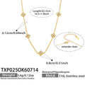 Necklace / White Zircon Gold Tone / 5cm