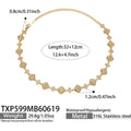 White Zircon Gold Necklace 32+12cm (TXP599) / Default