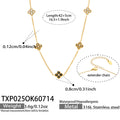 Necklace / Black Zircon Gold Tone / 5cm