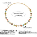 Multi Color Zircon Gold Necklace 32+12cm (TXP599) / Default