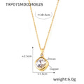 Necklace / Gold White CZ