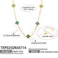 Necklace / Green Zircon Gold Tone / 6cm