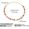 Red Zircon Gold Necklace 32+12cm (TXP599) / Default