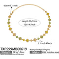 Yellow Zircon Gold Necklace 32+12cm (TXP599) / Default