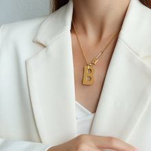 316L Stainless Steel 18K PVD Gold B Letter Lock Necklace made with 316L stainless steel and 18K PVD gold finish for wholesale jewelry buyers - image 4