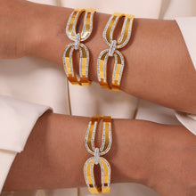 316L Stainless Steel 18K PVD Gold Double Layer Zircon Bangle made with 316L stainless steel and 18K PVD gold finish for wholesale jewelry buyers - image 5