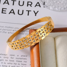 316L Stainless Steel 18K PVD Gold Geometric Bangle made with 316L stainless steel and 18K PVD gold finish for wholesale jewelry buyers - image 5
