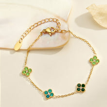 316L Stainless Steel 18K PVD Gold Clover Zircon Necklace and Bracelet Collection made with 316L stainless steel and 18K PVD gold finish for wholesale jewelry buyers - image 7