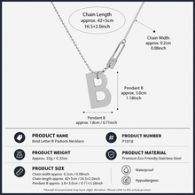 316L Stainless Steel 18K PVD Gold B Letter Lock Necklace made with 316L stainless steel and 18K PVD gold finish for wholesale jewelry buyers - image 7
