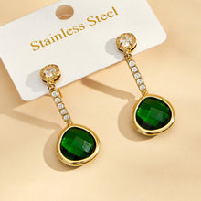 316L Stainless Steel 18K PVD Gold Colorful Glass Stone Earrings made with 316L stainless steel and 18K PVD gold finish for wholesale jewelry buyers - image 7
