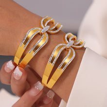 316L Stainless Steel 18K PVD Gold Double Layer Zircon Bangle made with 316L stainless steel and 18K PVD gold finish for wholesale jewelry buyers - image 8