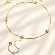 316L Stainless Steel 18K PVD Gold Four Leaf Clover Pendant Necklace made with 316L stainless steel and 18K PVD gold finish for wholesale jewelry buyers - image 9