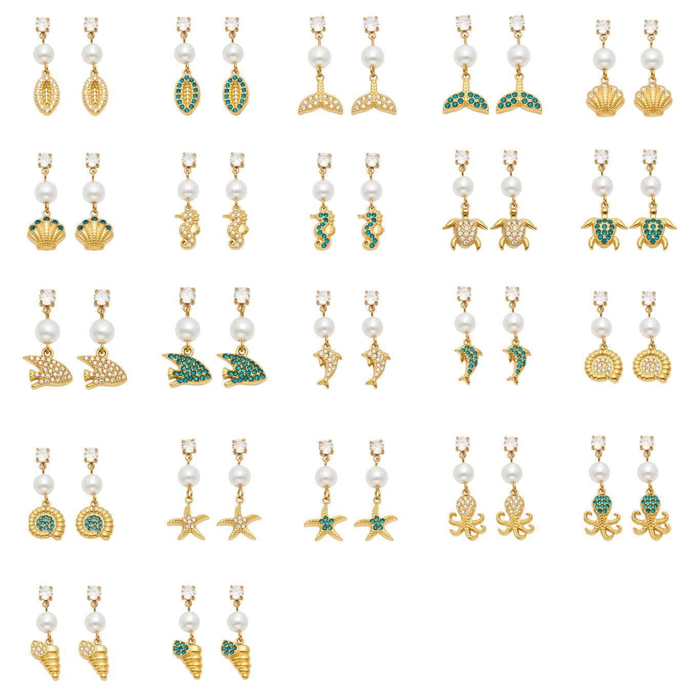 316L Stainless Steel 18K PVD Gold Ocean Series Earrings made with 316L stainless steel and 18K PVD gold finish for wholesale jewelry buyers - image 9