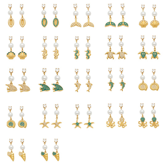 316L Stainless Steel 18K PVD Gold Ocean Series Earrings made with 316L stainless steel and 18K PVD gold finish for wholesale jewelry buyers - image 9