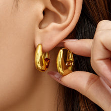 316L Stainless Steel 18K PVD Gold U-Shaped Earrings