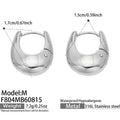 U‑Shape Polished Steel Hoop Earrings / Earrings (F804AM)