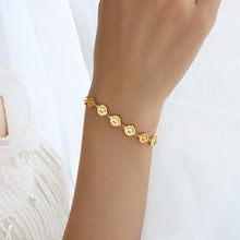 316L Stainless Steel 18K PVD Gold Minimalist Smiley Face Bracelet