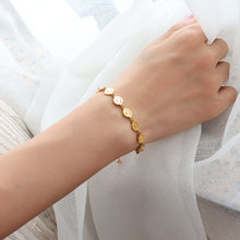 316L Stainless Steel 18K PVD Gold Minimalist Smiley Face Bracelet