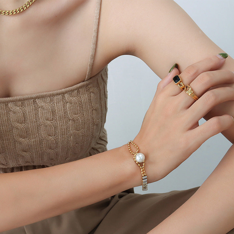 316L Stainless Steel 18K PVD Gold Chain Bracelet