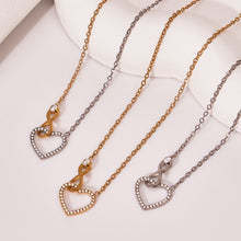 316L Stainless Steel Infinity Heart Zirconia Bracelet & Necklace