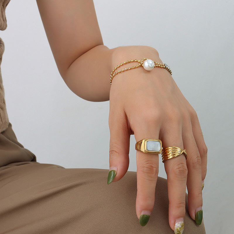316L Stainless Steel 18K PVD Gold Chain Bracelet