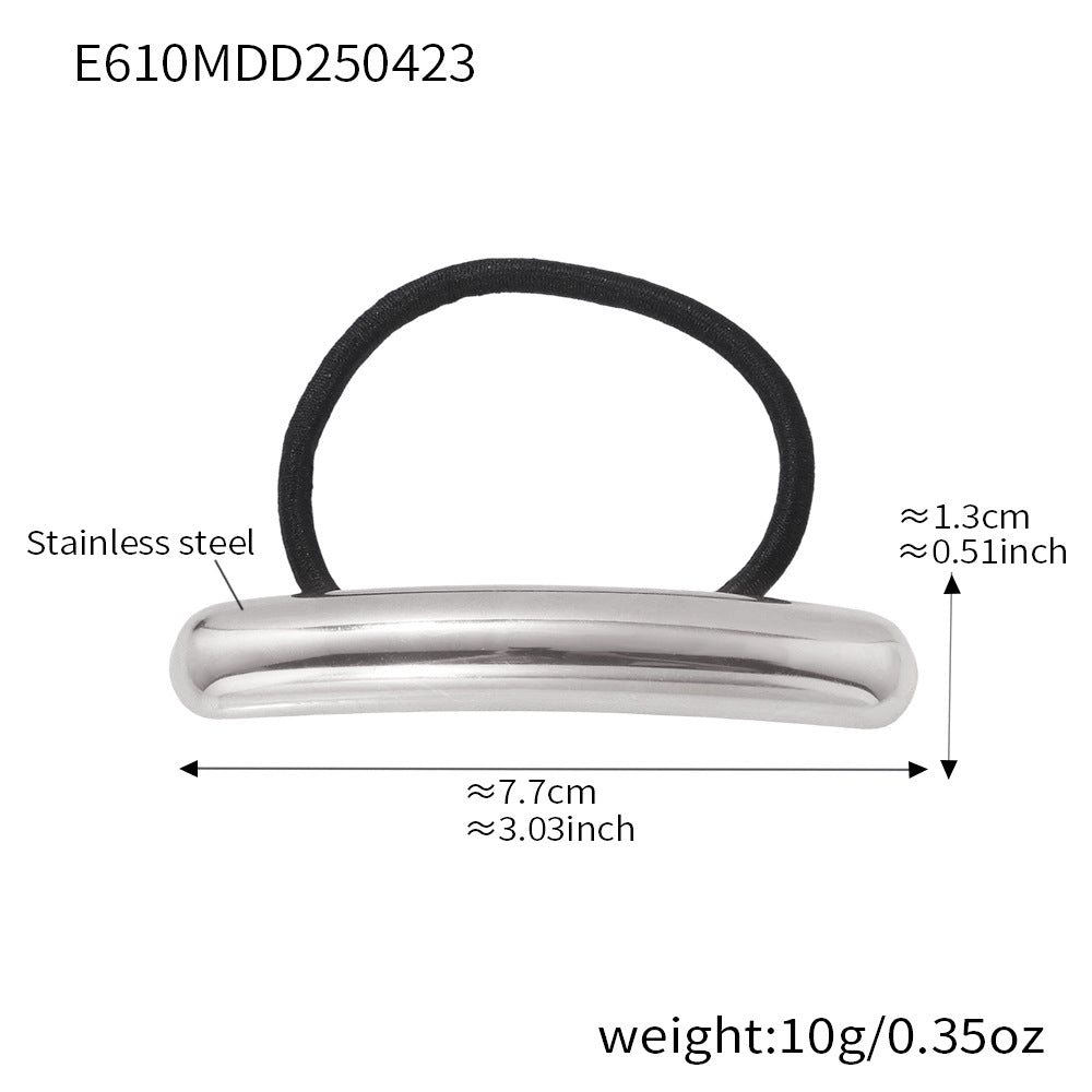 316L Stainless Steel Minimalist Semi-Circle Hair Tie Hair Accessory