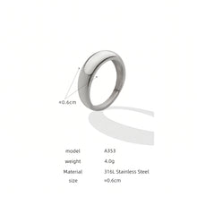 316L Stainless Steel 18K Gold PVD Unisex Minimalist Plain Smooth Band Ring