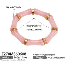 316L Stainless Steel Geometric Resin Bangle Collection made with 316L stainless steel and 18K PVD gold finish for wholesale jewelry buyers - image 18