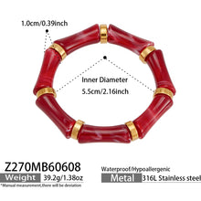 316L Stainless Steel Geometric Resin Bangle Collection made with 316L stainless steel and 18K PVD gold finish for wholesale jewelry buyers - image 19