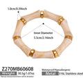 Gold White Resin Bamboo Bangle (Z270) / Bangle
