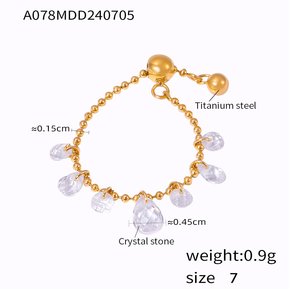 316L Stainless Steel 18K PVD Gold Minimalist Pendant Ring made with 316L stainless steel and 18K PVD gold finish for wholesale jewelry buyers - image 6