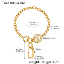 316L Stainless Steel Lock & Key Chain Jewelry Set