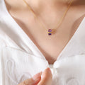 Gold / February Purple Zircon