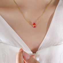 316L Stainless Steel 12-Color Crystal Rhombus Pendant Necklace - Image 8