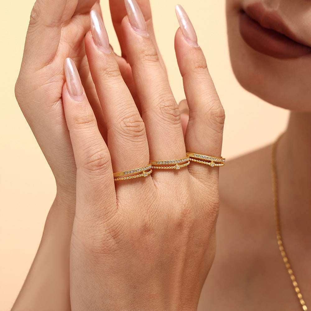 Close-up of 316L stainless steel ring showcasing its shine and quality