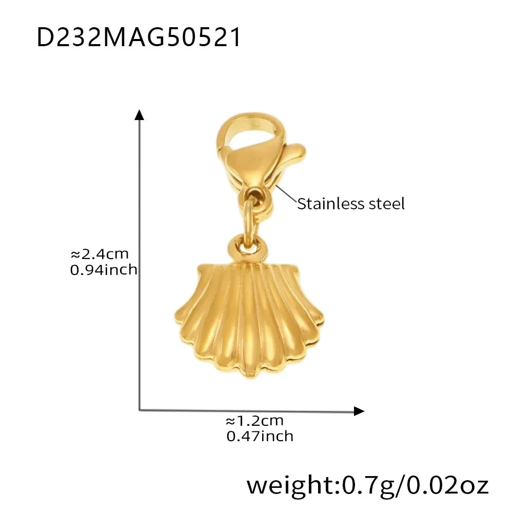 316L Stainless Steel 18K Gold Coastal Charm Bracelet - Image 10