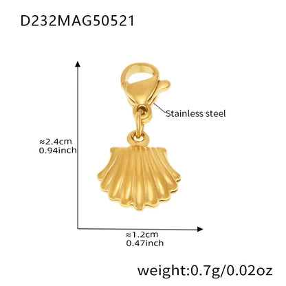 316L Stainless Steel 18K Gold Coastal Charm Bracelet - Image 10