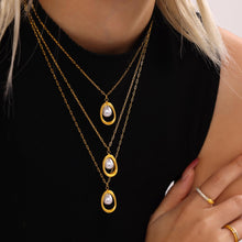316L Stainless Steel 18K PVD Gold Ingot Pearl Necklace made with 316L stainless steel and 18K PVD gold finish for wholesale jewelry buyers - image 3