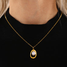 316L Stainless Steel 18K PVD Gold Ingot Pearl Necklace made with 316L stainless steel and 18K PVD gold finish for wholesale jewelry buyers - image 5