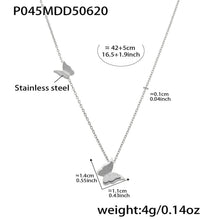 316L Stainless Steel 18K Gold Plated 3D Butterfly Necklace, Ring & Earrings Set - Image 8