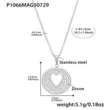 316L Stainless Steel 18K Gold Plated 5A Zircon Fruit & Heart Charm Necklace - Image 3