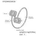 Steel / 5A Zircon Rectangular
