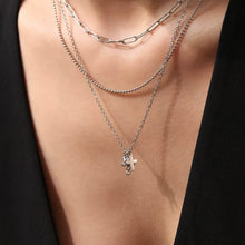 316L Stainless Steel 18K Gold Plated 5A Zirconia Cross Necklace - Image 2