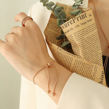 316L stainless steel 18K Gold Plated Adjustable Snake Chain Necklace & Bracelet modeled styling view for wholesale necklace buyers