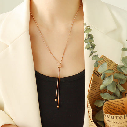 316L Stainless Steel 18K Gold Plated Adjustable Snake Chain Necklace & Bracelet - Image 4