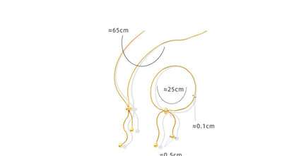 316L Stainless Steel 18K Gold Plated Adjustable Snake Chain Necklace & Bracelet - Image 8